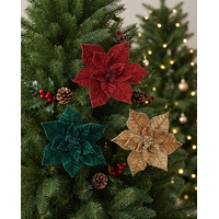 Poinsettia Embossed - Clip
