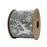 Ribbon Silver Frost 63mmx2.7m..