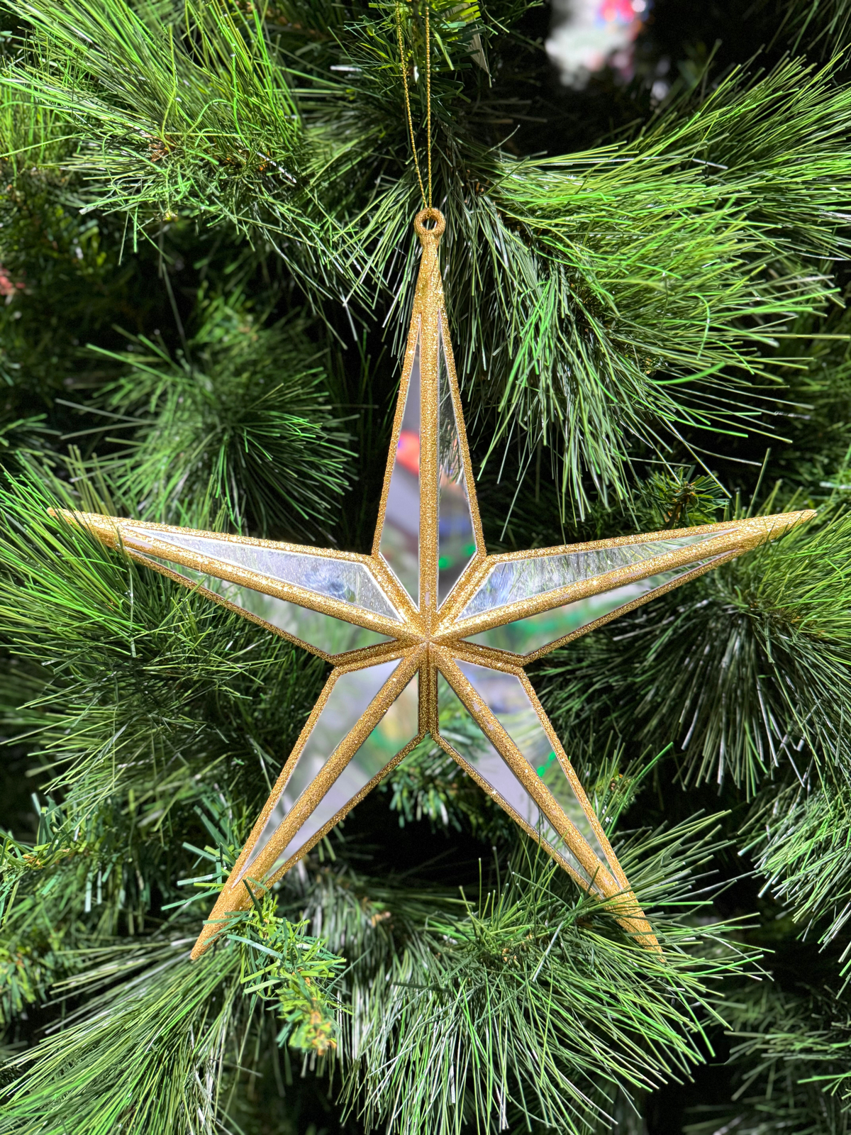 5 Point Hanging Star Gold