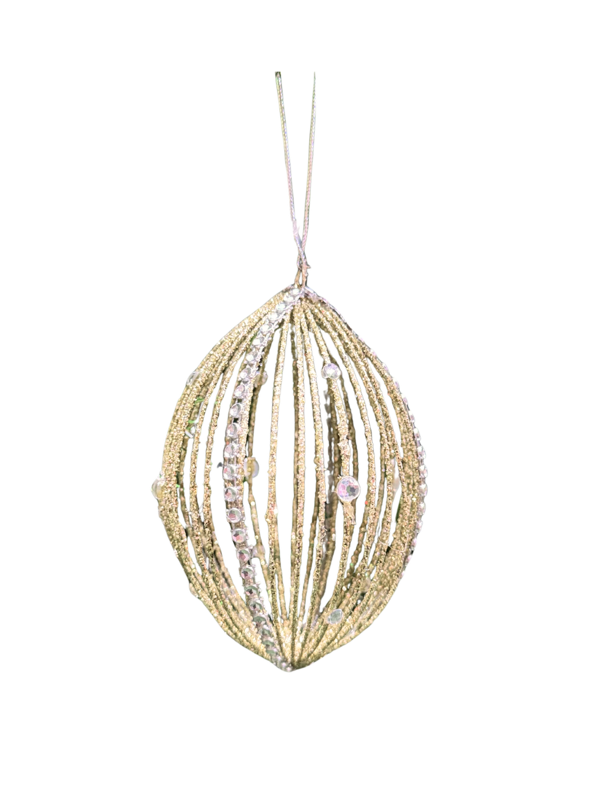 5" Egg Shaped Bauble Champagne
