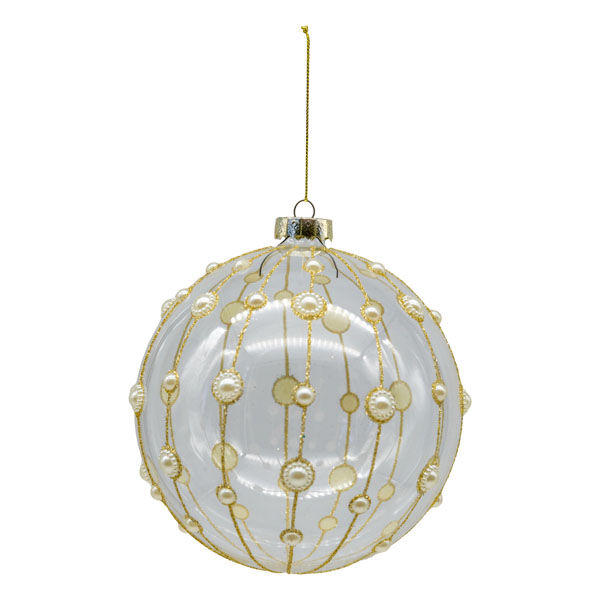 15cm Clear Pearl Bauble