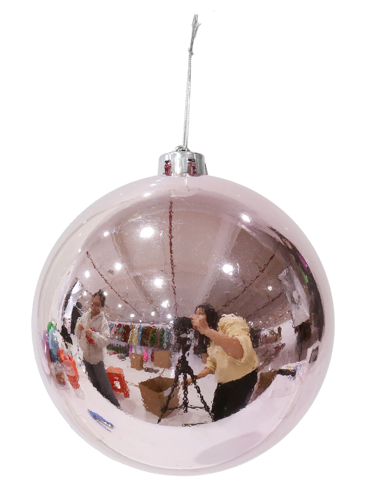 Bauble Shiny 15cm Light Pink