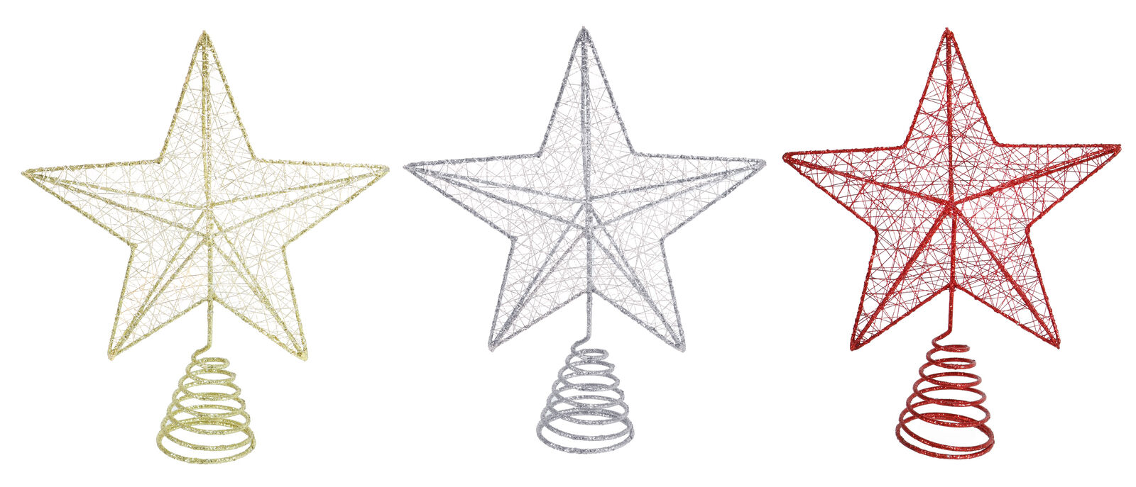 Glitter Wire Tree Topper 20cm