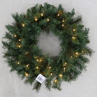 24&quot; Pre Lit Majestic Pie Wreath