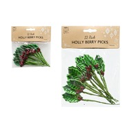 Holly Berry Picks pk 12
