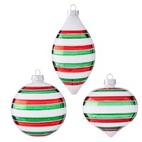 Stripped Bauble 4&quot;