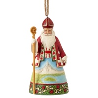 10cm Swiss Santa Hanging Ornament 