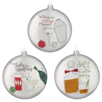 5&quot; Holiday Cheer Disc Hanging Deco