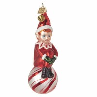 RAZ Peppermint Elf Orn