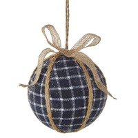 Plaid Bauble 4&quot;