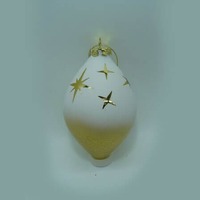 White &amp; Gold Finial 10cm