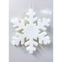 20cm Snowflake Hanging White
