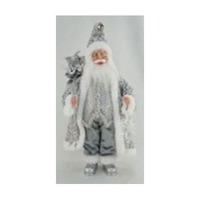 45cm Standing Santa Silver