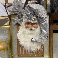 76cm Santa Head Silver