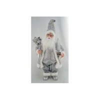 60cm Standing Santa Silver