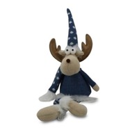 Blue White Deer Floopy Legs