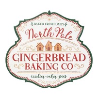 Metal North Pole Ginger Sign 44.5cm