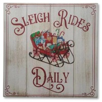 Sleigh Ride Vintage Sign 35.5cm