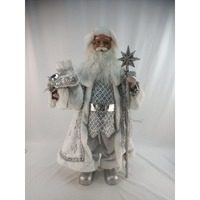 Santa Silver &amp; White 90cm