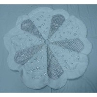 Tree Skirt Silver &amp; White 120cm