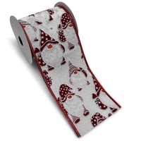 Santa Gnome Red &amp; White 4&quot; x 10mts
