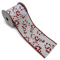 Candycane Red &amp; Red White 4&quot; x 10mts