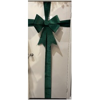 Door Bow - Velvet PVC Green