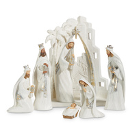 Roman Nativity White/Gold 7 piece