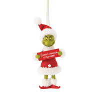 GRINCH BEWARE HANGING DECORATION 5&quot;