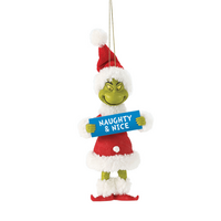 GRINCH NAUGHTY OR NICE HANGING DECORATION 5&quot;
