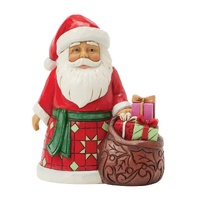 12cm Pint Sized Santa with Toy Bag