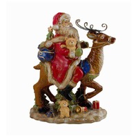 Porcelain Santa on Reindeer