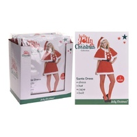 Lady Santa Xmas Outfit 4Pcs