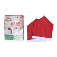 2Pc Santa Hat Chair Cover 60cm