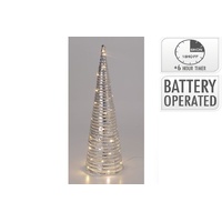 Iron Cone 60cm With Micro LED Silver