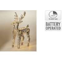 Reindeer 60Cm Silver Micro 60LED B/O