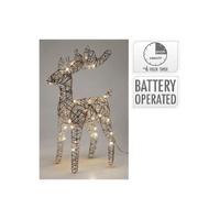 Reindeer 37Cm With 30LED Silver B/O