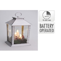 Lantern with 3 Candles 34cm