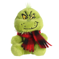 Palm Pal - 13cm Grinch wearing a  Red Scarf