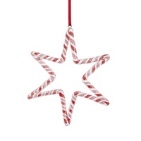 Candy Cane Star Hanging Orn
