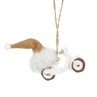 Scooter w/Santa Hat Hanging..