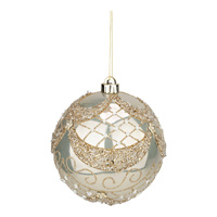 15cm Champagne Pearl Bauble