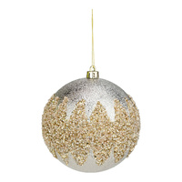 12cm Champagne Encrusted Bauble