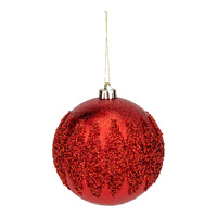 15cm Red Encrusted Bauble