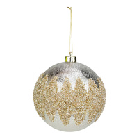15cm Champagne Encrusted Bauble