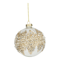 10cm Clear Encrusted Bauble