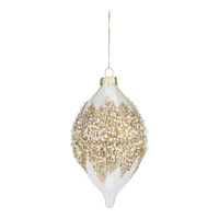 14cm Clear Encrusted Long Drop