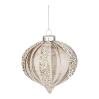 10cm Silver Encrusted Drop