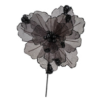 Beautiful Black Beaded Flower