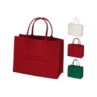 Xmas Bag Felt 3Ass Colours 44X34Cm